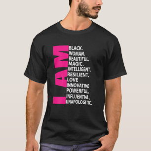 Vrouwen in het meisje dat ik zwart ben, prachtige  t-shirt