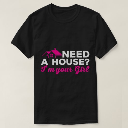 Vrouwen in het onroerend goed voor de grappige rea t-shirt (Design voorkant)