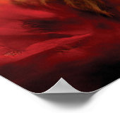 Vrouwen in het Pet met papaverkunst Poster/afdrukk Poster (Hoek)