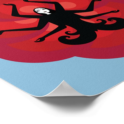 Vrouwen in het Poster Lotus Pose (Hoek)