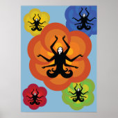 Vrouwen in het Poster Lotus Pose (Voorkant)