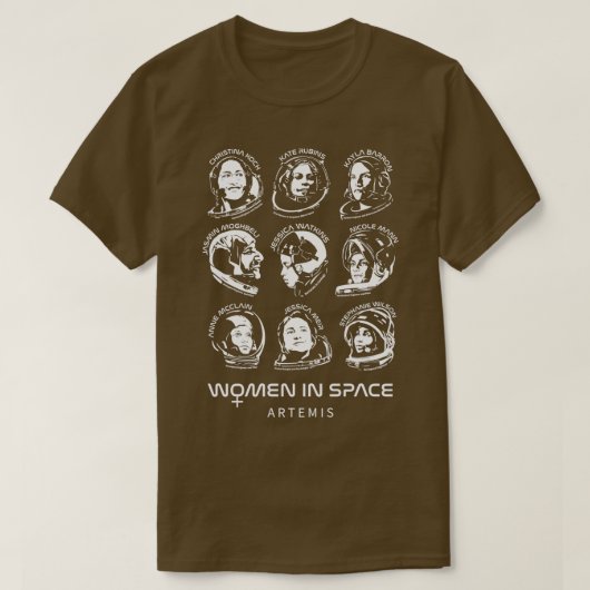 Vrouwen in het ruimtevaartteam t-shirt (Design voorkant)