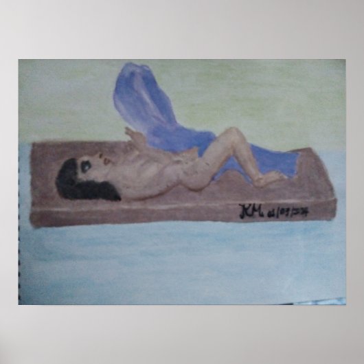 Vrouwen in het schilderen van hout Poster (Voorkant)