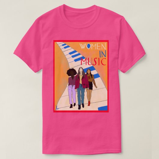 Vrouwen in het sinaasappel Muziek HAIM T-shirt (Design voorkant)