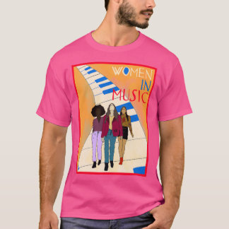 Vrouwen in het sinaasappel Muziek HAIM T-shirt