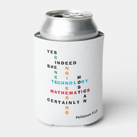 Vrouwen in het STEM-kruiswoord Blikjeskoeler (Blikje Voorkant)