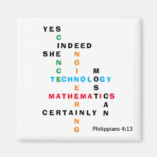 Vrouwen in het STEM-kruiswoord Magneet