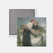 Vrouwen in het veld, 1882 magneet (Voorkant / Achterkant)