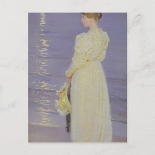 Vrouwen in het Wit op een strand, 1893 Briefkaart (Voorkant)