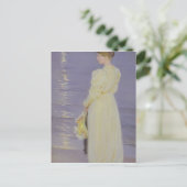 Vrouwen in het Wit op een strand, 1893 Briefkaart (Staand voorkant)