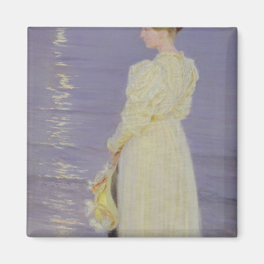 Vrouwen in het Wit op een strand, 1893 Magneet (Voorkant)