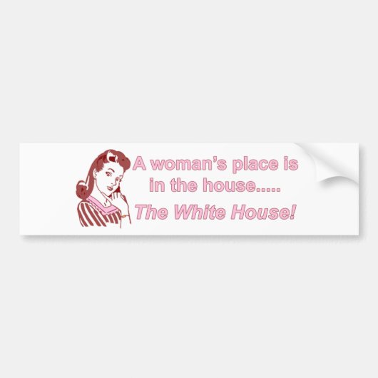 Vrouwen in het Witte Huis Bumpersticker (Voorkant)