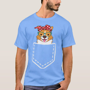 Vrouwen in het zakje cute corgi mam Gift for Lov T-shirt