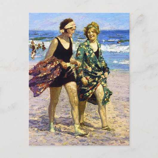 Vrouwen in het Zee Edward Henry Potthast Briefkaart (Voorkant)