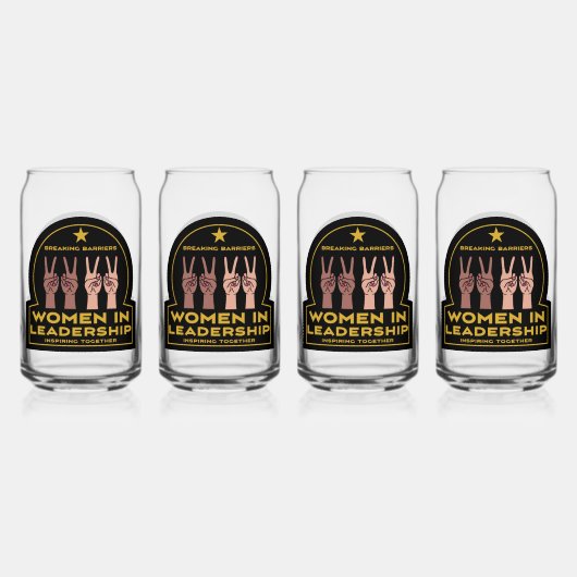 Vrouwen in leiderschap blikvorm glas (Voorkant)