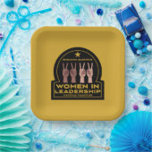 Vrouwen in leiderschap papieren bordje (Feest)