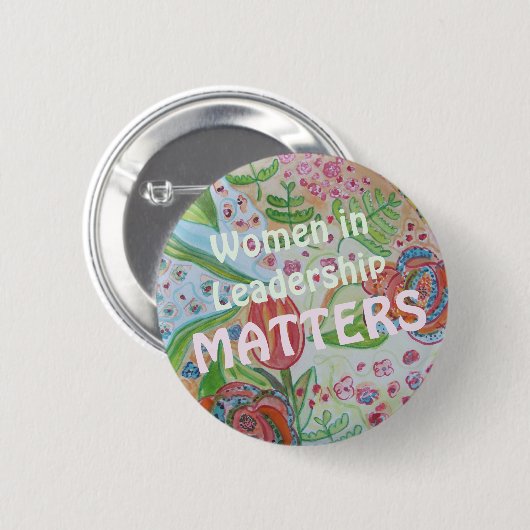 Vrouwen in leidinggevende aangelegenheden ronde button 5,7 cm (Voorkant /achterkant)