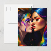 Vrouwen in liefde briefkaart (Voorkant / Achterkant)