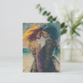 Vrouwen in liefde briefkaart (Staand voorkant)