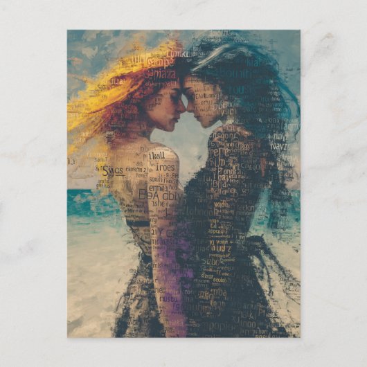 Vrouwen in liefde briefkaart (Voorkant)