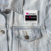 Vrouwen in Media Pin Vierkante Button 5,1 Cm (In situ)