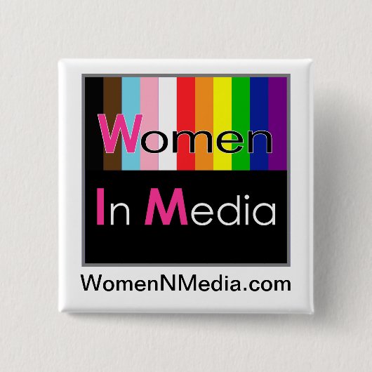 Vrouwen in Media Pin Vierkante Button 5,1 Cm (Voorkant)
