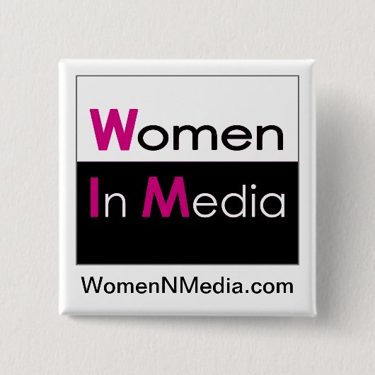 Vrouwen in Media Pin Vierkante Button 5,1 Cm (Voorkant)