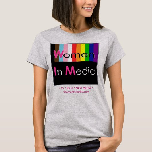 Vrouwen in Media T-shirt Grijs (Voorkant)