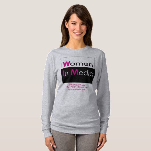 Vrouwen in Media Tee Shirt met lange mouwen (Voorkant volledig)