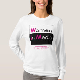 Vrouwen in Media Tee Shirt met lange mouwen Wit