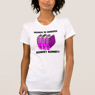 Vrouwen in multomappen tegen Romney T-shirt