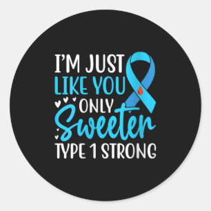 Vrouwen in net als jij alleen zoeter type 1 sterk ronde sticker