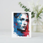 Vrouwen in Nieuw-Zeeland: Abstract schilderen Briefkaart (Staand voorkant)