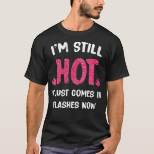 vrouwen in nog steeds heet het komt gewoon in flit t-shirt