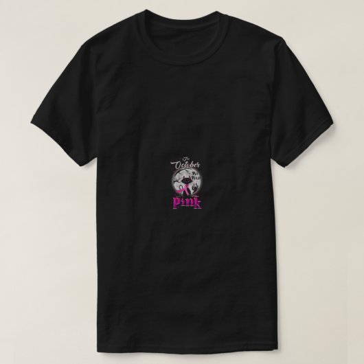 Vrouwen In oktober draag we roze borstkankerhallo T-shirt (Design voorkant)
