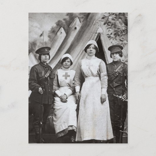 Vrouwen in oorlog, 1914-18 briefkaart (Voorkant)