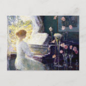 Vrouwen in Piano door Childe Hassam Briefkaart (Voorkant)