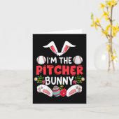Vrouwen in Pitcherl Baseball Easter Eggs Kostuum H Kaart (Gele Bloem)