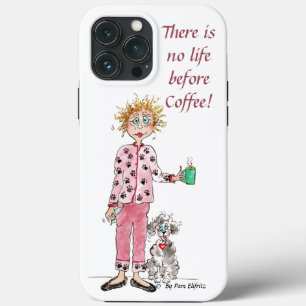 Vrouwen in pyjama hebben haar koffiegekleurde teke Case-Mate iPhone case