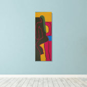 Vrouwen in roze canvas afdruk (Insitu (Houten vloer))