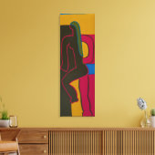 Vrouwen in roze canvas afdruk (Insitu (Woonkamer))