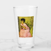 Vrouwen in roze (Elegant Lady) (Vrouw portret) Kun