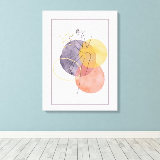 Vrouwen in silhouet canvas afdruk (Insitu (Houten vloer))