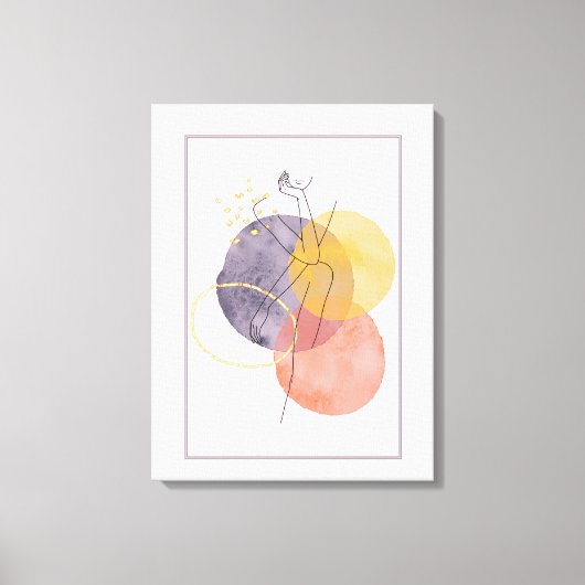 Vrouwen in silhouet canvas afdruk (Voorkant)