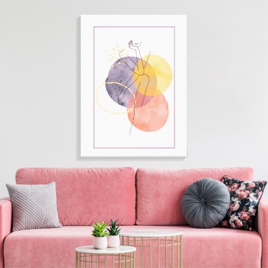 Vrouwen in silhouet canvas afdruk (Insitu (Woonkamer))