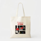 Vrouwen in Stem Black en Red Tote Bag (Voorkant)