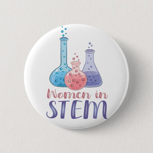 Vrouwen in STEM Ronde Button 5,7 Cm (Voorkant)