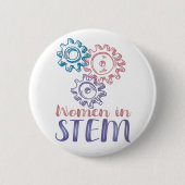 Vrouwen in STEM Ronde Button 5,7 Cm (Voorkant)