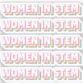 Vrouwen in STEM sticker (Voorkant)