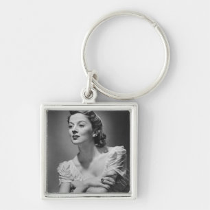 Vrouwen in Studio Posing Sleutelhanger